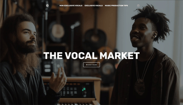 Interactive Catalog of Acapella Vocals Available on The Vocal Market Desktop Interface