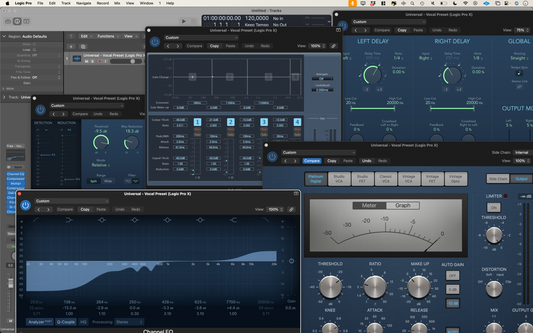 Plugins in logic pro x for a professional sounding vocal chain
